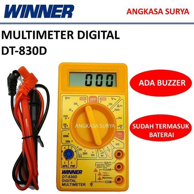 Multimeter / Tester Digital Winner DT-830D Original / Avo Avometer Multitester Digital Winner DT 830