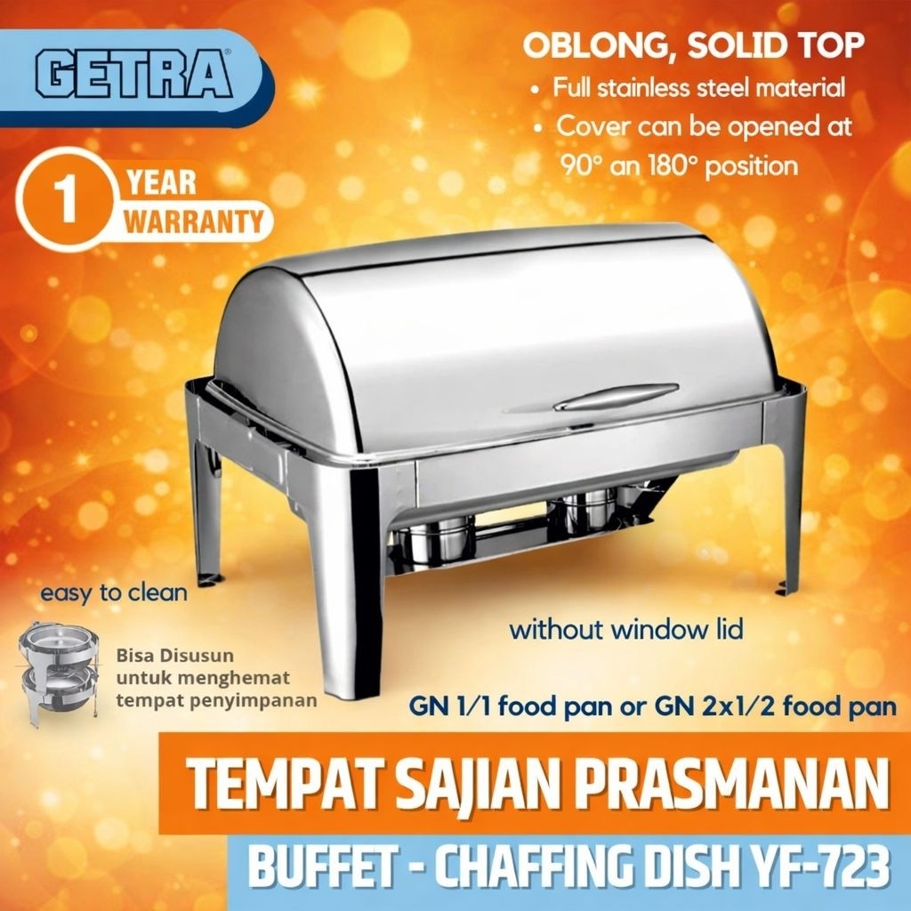chafing dish 9 liter getra yf-723