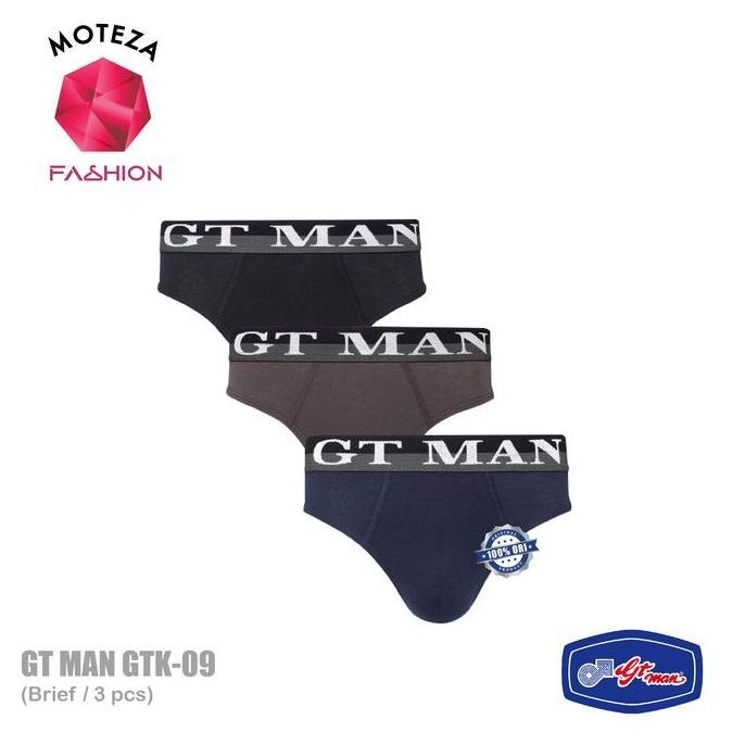 Celana Dalam Underwear Brief Pria - GT Man GTK09 / GTK 09 - 3 pcs Karet Nyaman Mini Boxer Pendek Kat