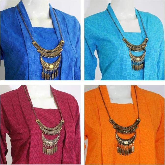 Kebaya Modern Kutu Baru Embos Polos HM