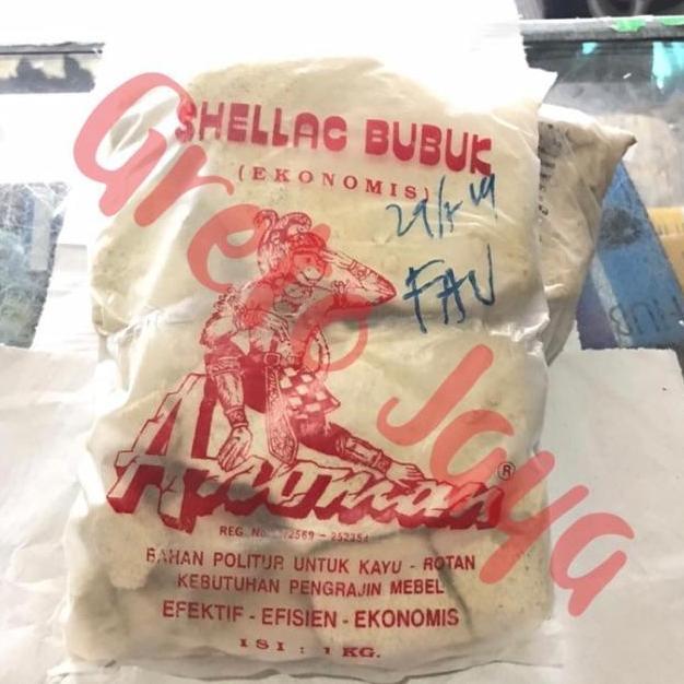 ( 1 Kg ) Shellac Shellak Sherlak Sirlak Serlak Bubuk Emping Anoman