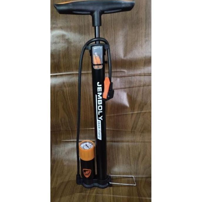 POMPA ANGIN TABUNG METERAN SEPEDA DAN MOTOR JEMBOLY ALOY