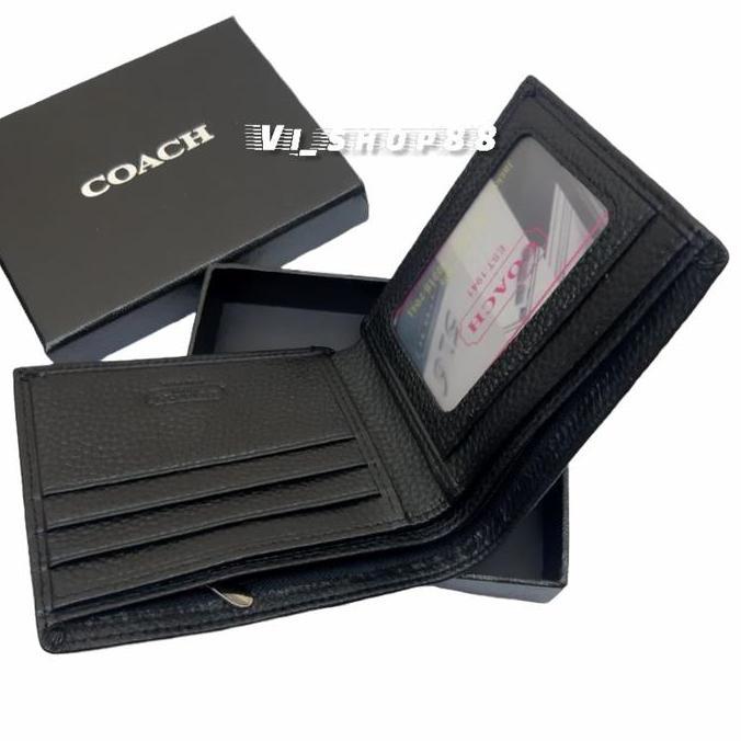 Dompet Pria COACH Kulit Asli Dompet Lipat Import TF