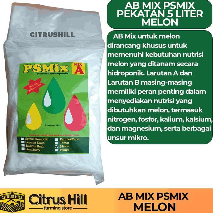 PROMO AB MIX PS MIX 5 LITER 1,7Kg - AB MIX HIDROPONIK - NUTRISI MELON PAN