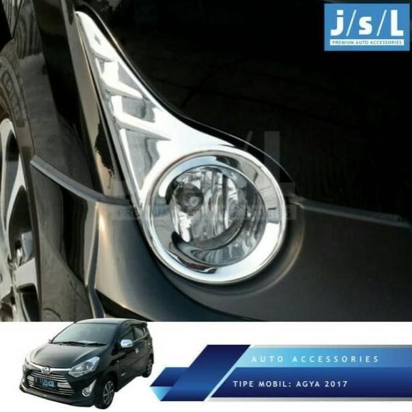 Cover Foglamp Ring Ayla 2017 Fog Lamp Agya Terbaru Chrome Crum Jsl