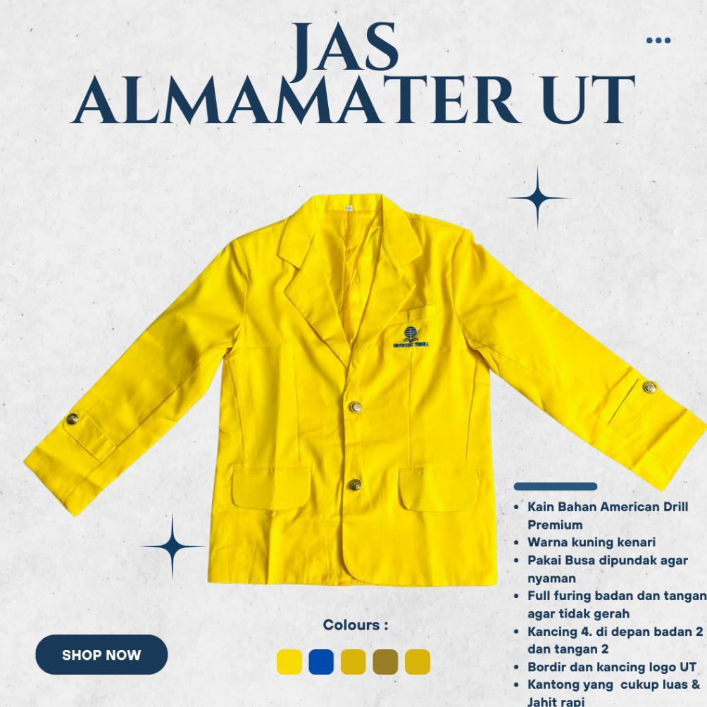 Hot Ready Stock Jas Almamater Universitas Terbuka Pria & Wanita/Jas Almet Ut Original