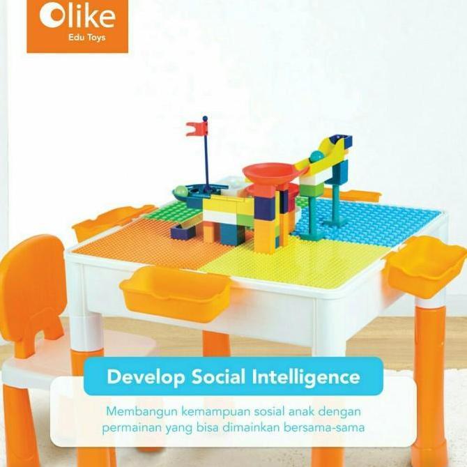 Olike Fun Bricks Table Edu Toys Mainan Lego Meja Lego Set