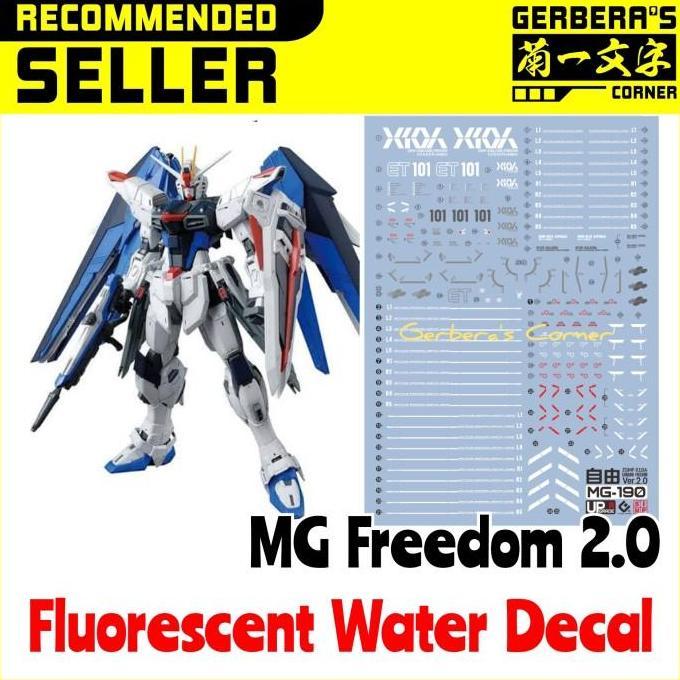 Fluorescent Water Decal MG Freedom Ver 2.0 Gundam Evolution Studio