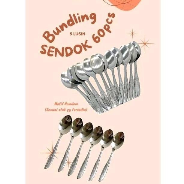 Termurah Sendok 5Lusin 60 Pcs / Paket Bundling Sendok 4Lusin & Garpu 2Lusin / Paket Sendok Garpu 6Lu