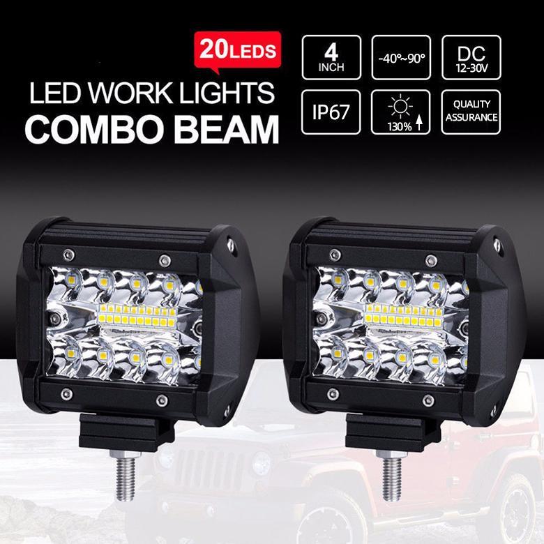 PRODUK TERJAMIN 2 Lampu Sorot Tembak LED Bar Tembak LED 60 Watt Mobil Motor 60W 12 Volt Worklight **