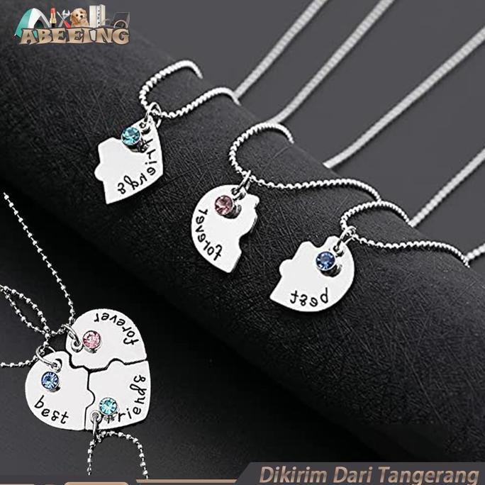 FKINAPE Kalung Persahabatan 3 Orang Magnet Kalung Best Friend Forever