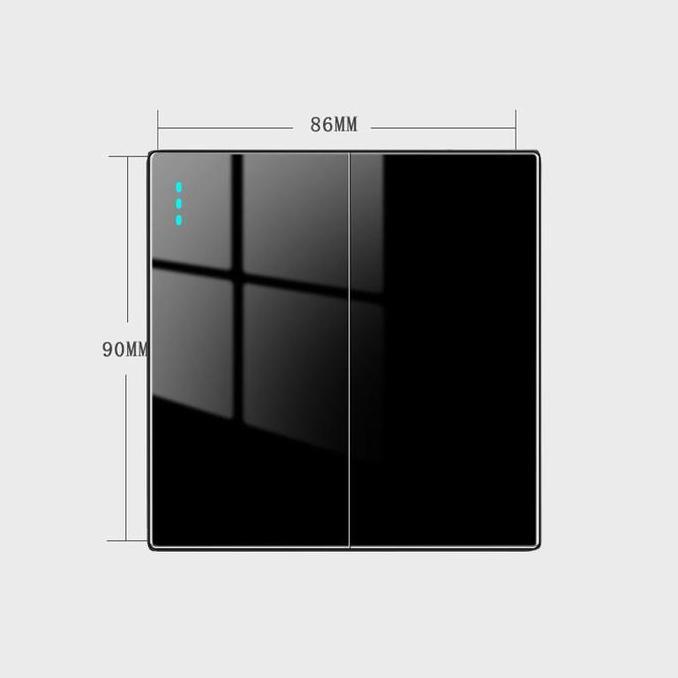 SEIRAKY Saklar Lampu Dinding Hitam Electrical Switch Untuk Dekorasi Rumah Minimalis