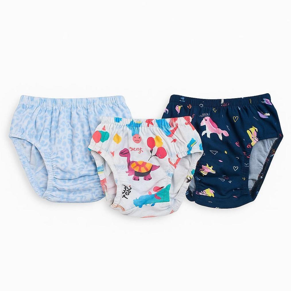 Terbaru 12 Pcs Celana Dalam Anak Perempuan Cewek Motif Leding Printing Bunga Polkadot Anime Gradasi 