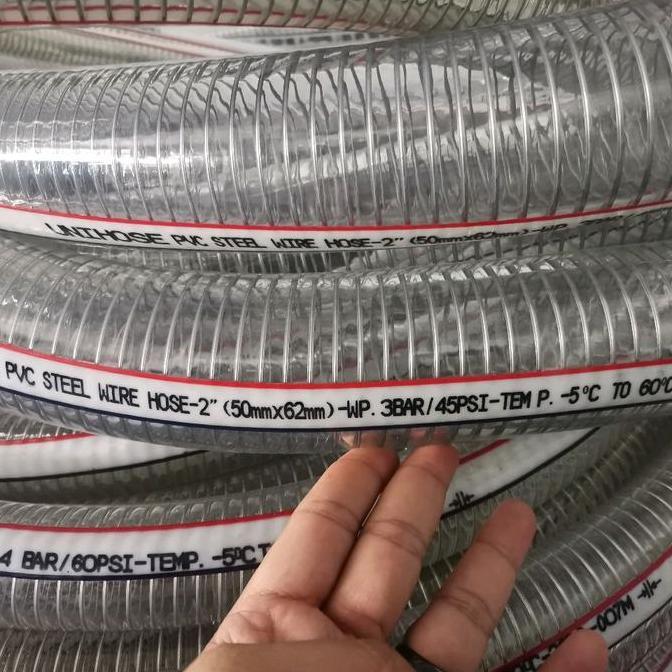 Obuyonjo- Spring Hose 2" Selang Spiral Kawat 2 Inch Bening / Pvc Spring Hose 2" Selang Kawat Bening 