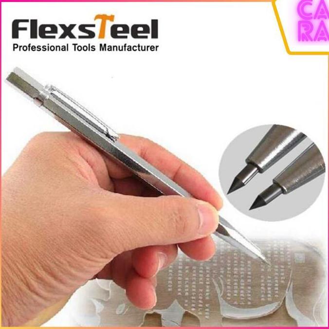GIRARDY Pena Ukir Metal Engraving Scriber Tungsten Carbide Tip Flexsteel