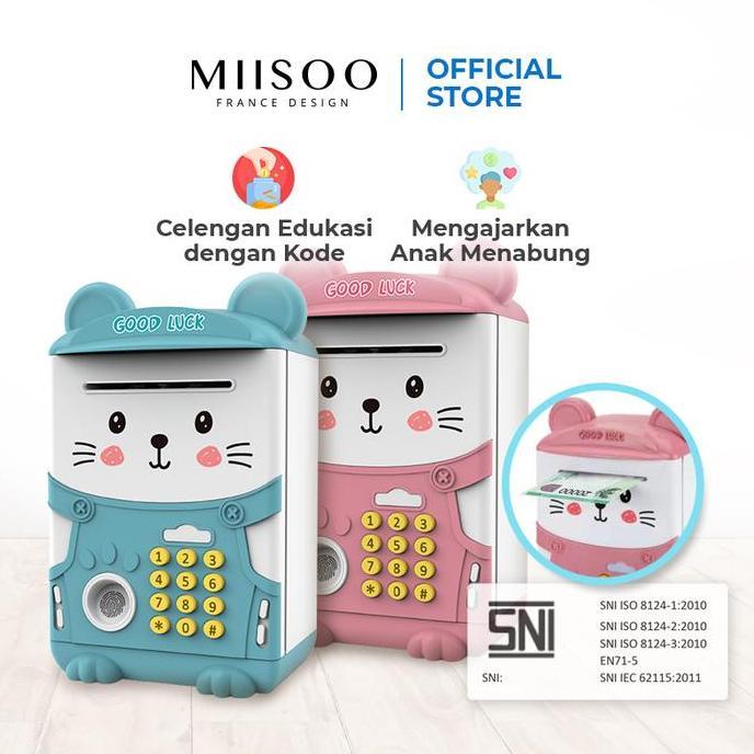 SEIRAKY MIISOO Celengan lucu Music Saving Box/Coin Bank/celengan karakter/ Celengan Uang Kertas