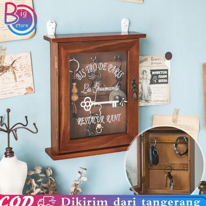 DISSORDE Box Penyimpanan Kunci Box Kayu Tempat Penyimpanan Kunci Key Box Dinding Box Tempat Kunci Di