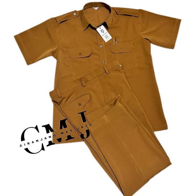 Banting Harga Seragam Pns Pemda Pria/Wanita Khaki  Baju Asn Seragam Dinas Asn / Baju Dinas Pemda Gur