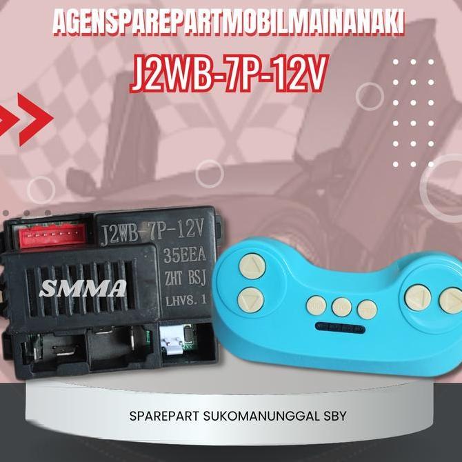 Ready Receiver J2W-7P-12V + Remot Control Mobil/Motor Mainan Aki Pliko