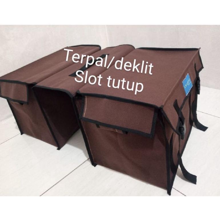 [NASIONAL]TAS MOTOR OBROK ANTI AIR TEBAL MUATAN 100KG KANVAS TERPAL DEKLIT RONJOT TALI SAMPING TAS J