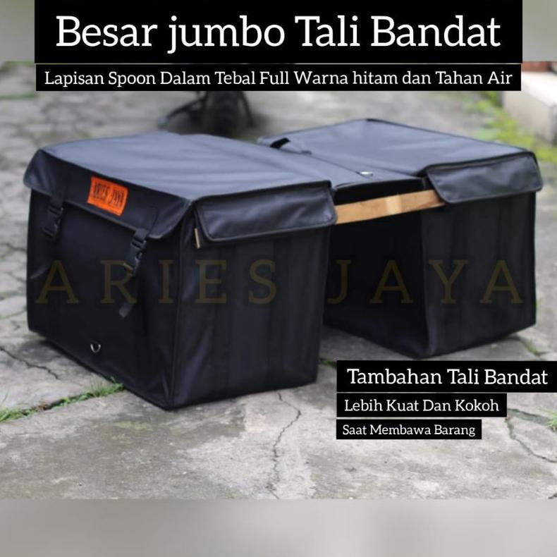 Tas Pos Obrok Kurir Sales Anti Air Tas Motor Tas Rengkek Tas Kargo Aries Jaya Tali Bandat  Besar (Ju