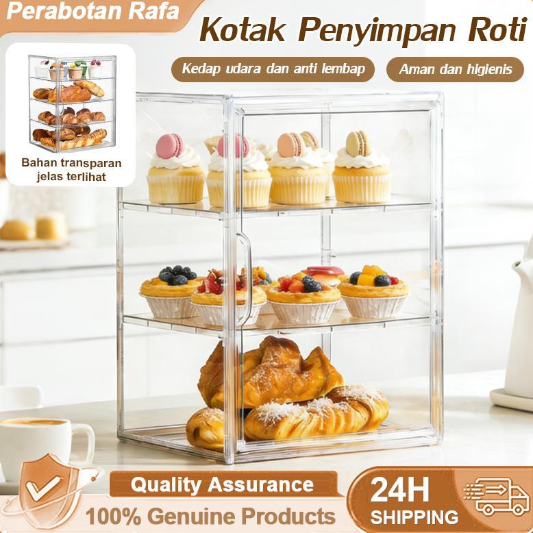 TERBARU 2026 Perabotan Rafa Etalase Kue Rak Roti Akrilik Rak Box Akrilik Tempat Display Jualan Goren