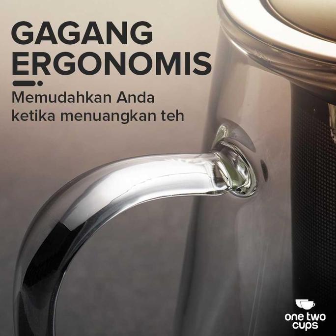 Kuteka- Teko Kaca Tahan Panas Bening Teko Teh Saringan Teh Teko Kaca Tahan Api Pitcher Teh
