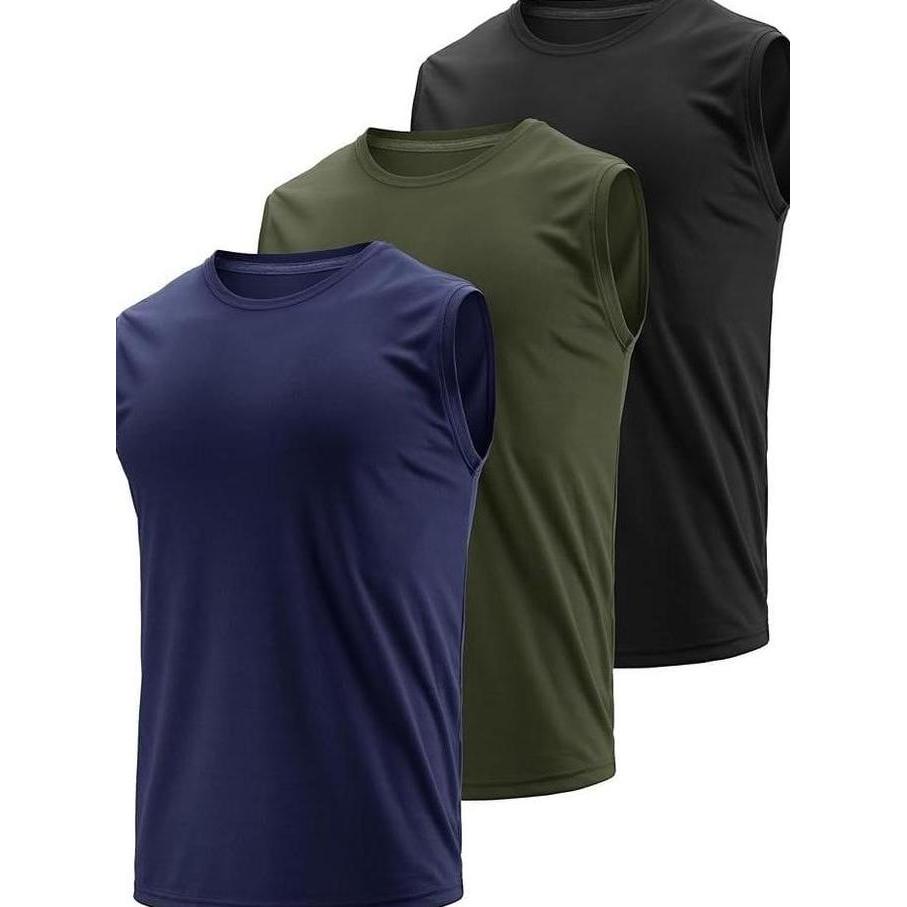 Super Hemat  Paket 6 Pcs Kaos Singlet Yukensi Pria Dewasa Model Slimvit Oblong Cowok Katun Hitam San