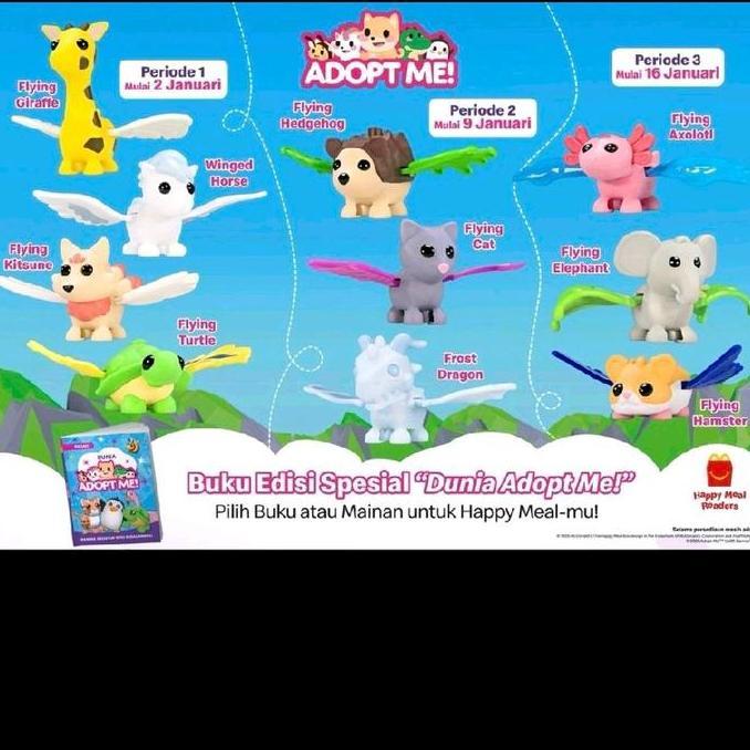 Korekushon- Happy Meal Mcd Adopt Me Winged Wing Dog Cow Unicorn Crocodile Happy Meal Mcd Mcdonald Ad
