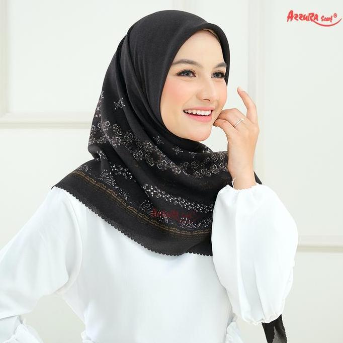 Vorgez- Chromic 1 - [Lasercut] Azzura Scarf (Kerudung Segi Empat Serat Perancis Premium Wanita Musli