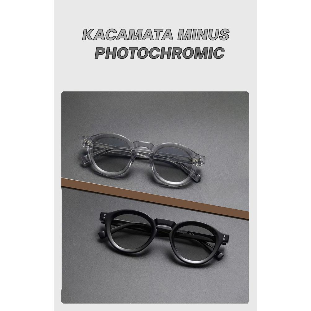murah kacamata minus fotokromik lg-992 fashion korea retro anti blue light anti radiasi model cat ey