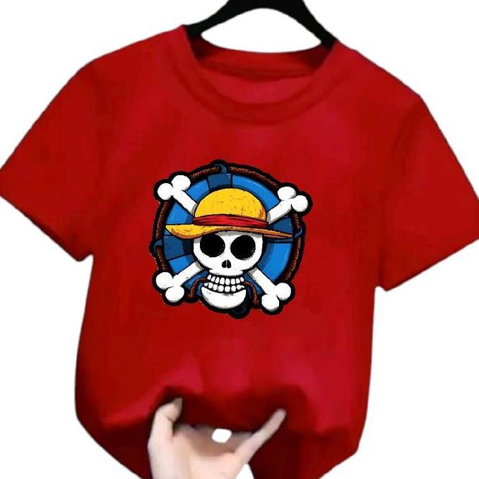 Promo Baju Kaos Anak Gambar Logo One Piece Oblong Atasan Anak Usia 1-12 Tahun Fashion Cod