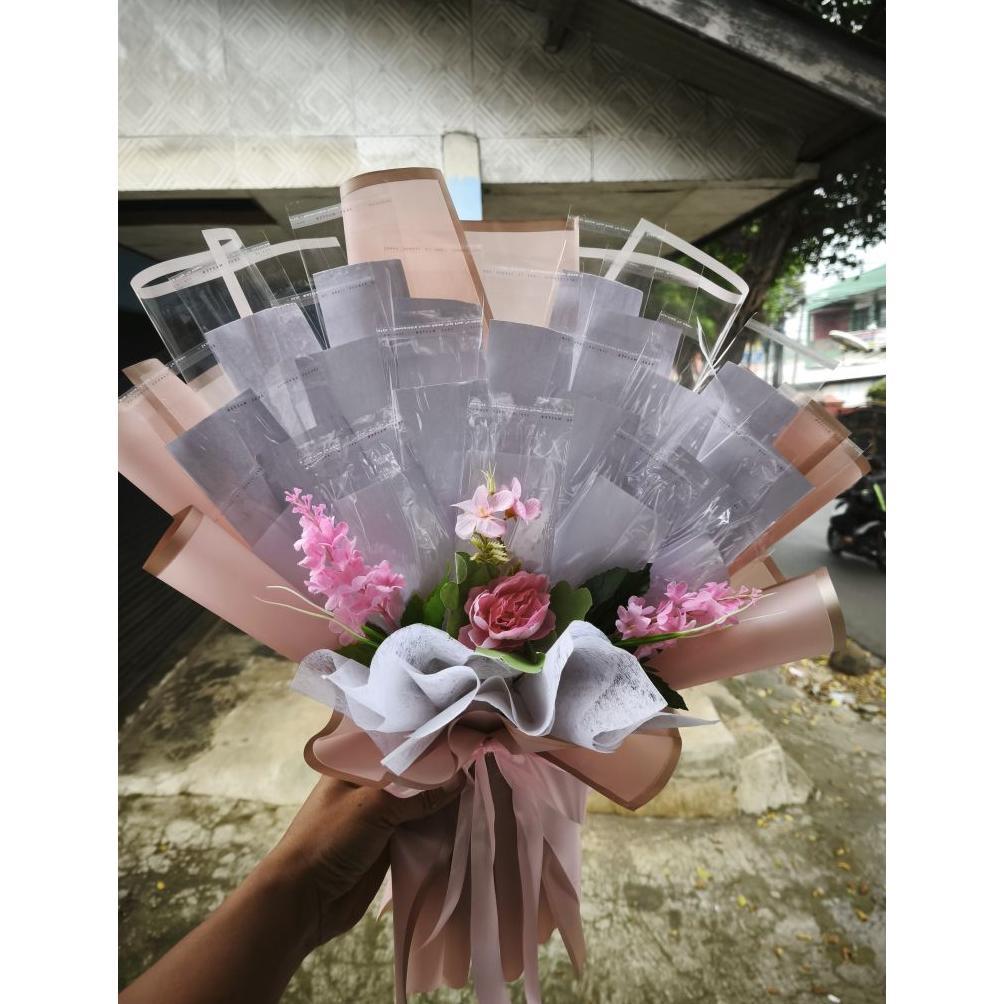 Buket Bunga Uang Kosongan Plastik Desain Kekinian