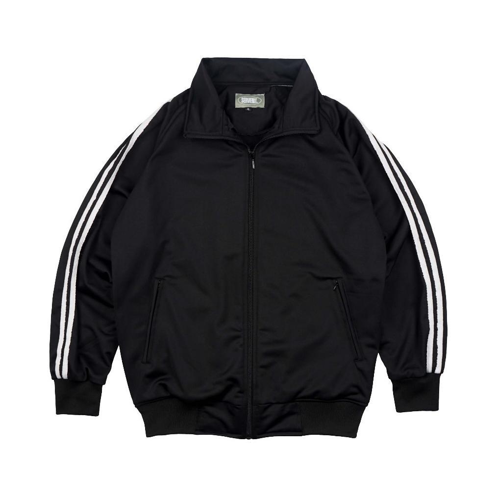 ORIGINAL SERVENT - JUMBO JACKET TRACKTOP PRIA | SPORT JACKET RUNNING HITAM