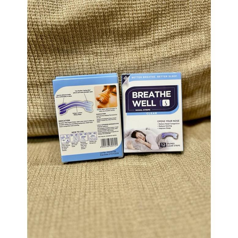 Breathe well nasal strips clear Nasal strips Breathe right isi 12