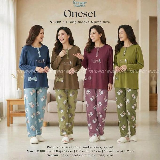 FOREVER SWEET BAJU TIDUR BABYDOLL WANITA LENGAN PANJANG PIYAMA PANJANG MURAH ES