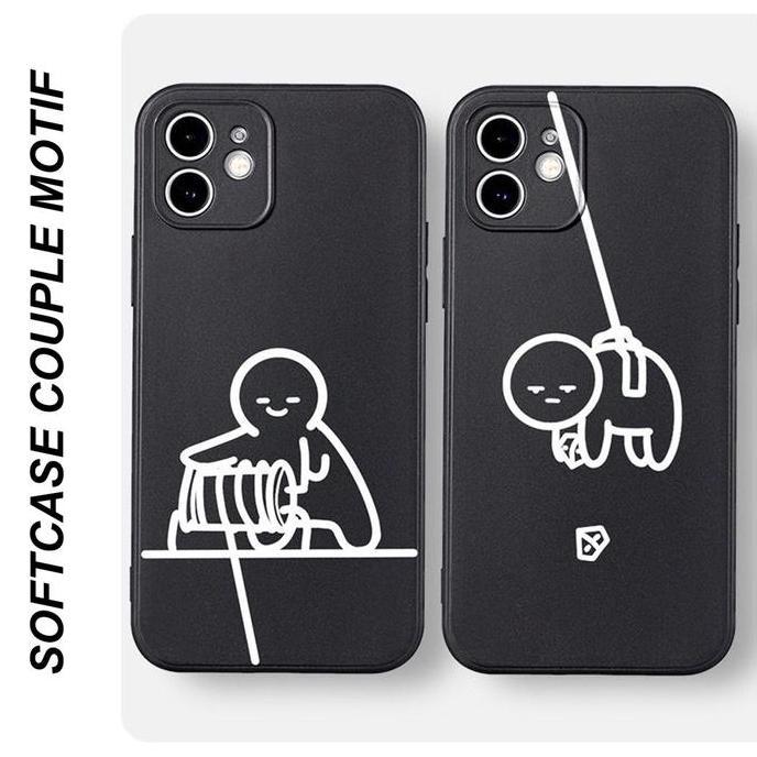 case couple type Hp Oppo all type / premium /Softcase macaron
