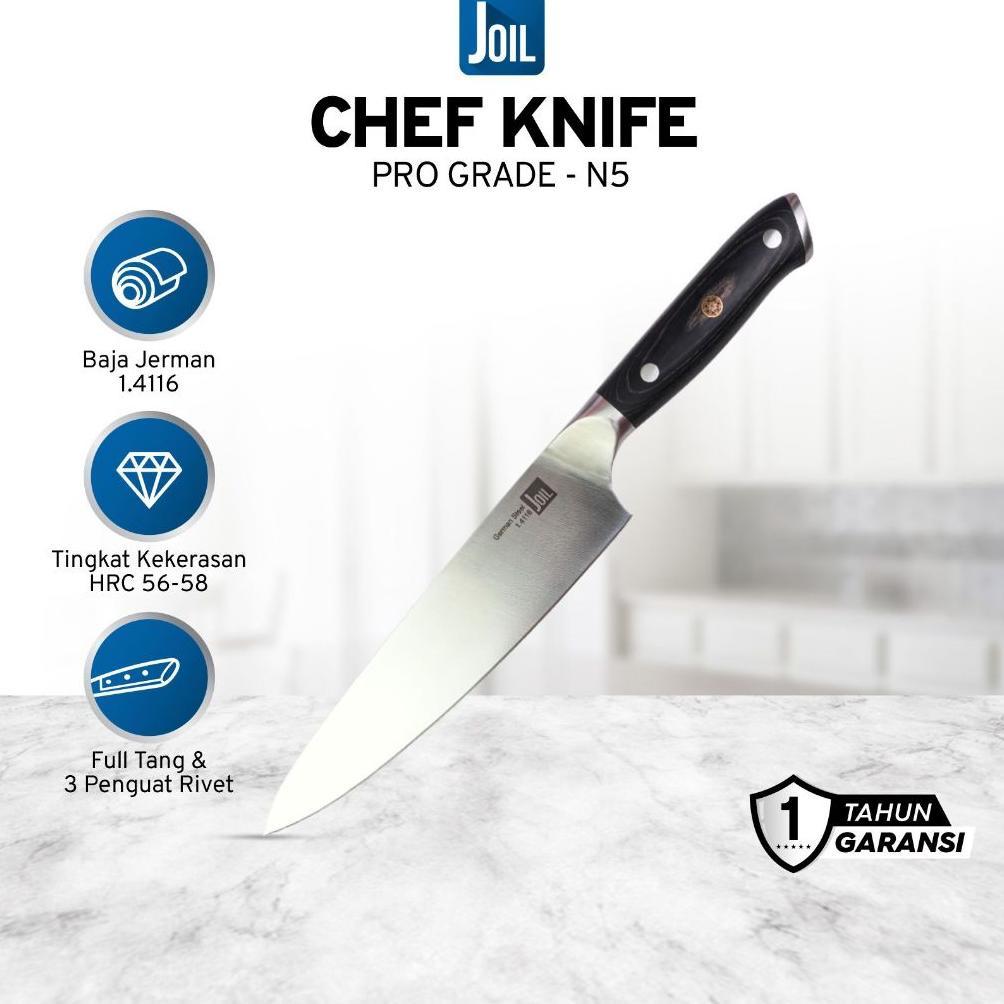 Termurah / Hot Sale Joil Pisau Dapur Chef Knife Germany Stainless Steel - N5