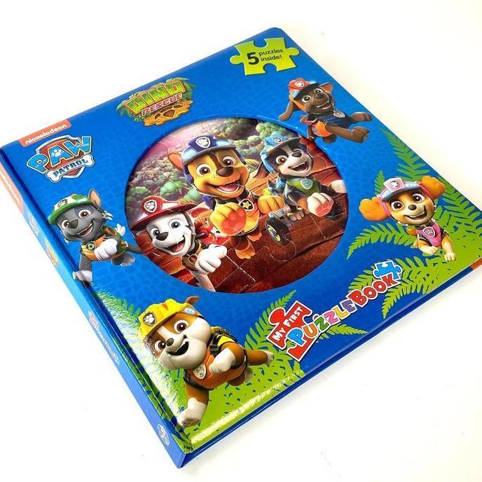 Paw Patrol Board Book Dino Rescue My First Puzzle Book - Jigsaw Puzzles for kids 10-page