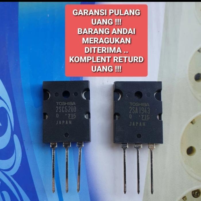 Toshiba Transistor C5200 A1943 Original Jepang Lot 715 Chip Besar Harga Satu Set Baru Mulus Daya Out