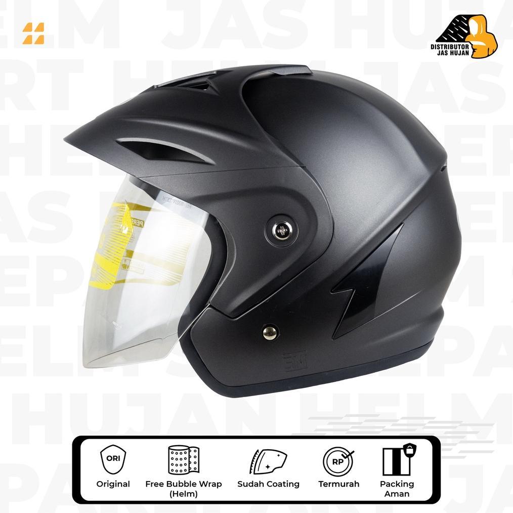 Helm Ukuran Besar XL XXL Gunmetal Doff
