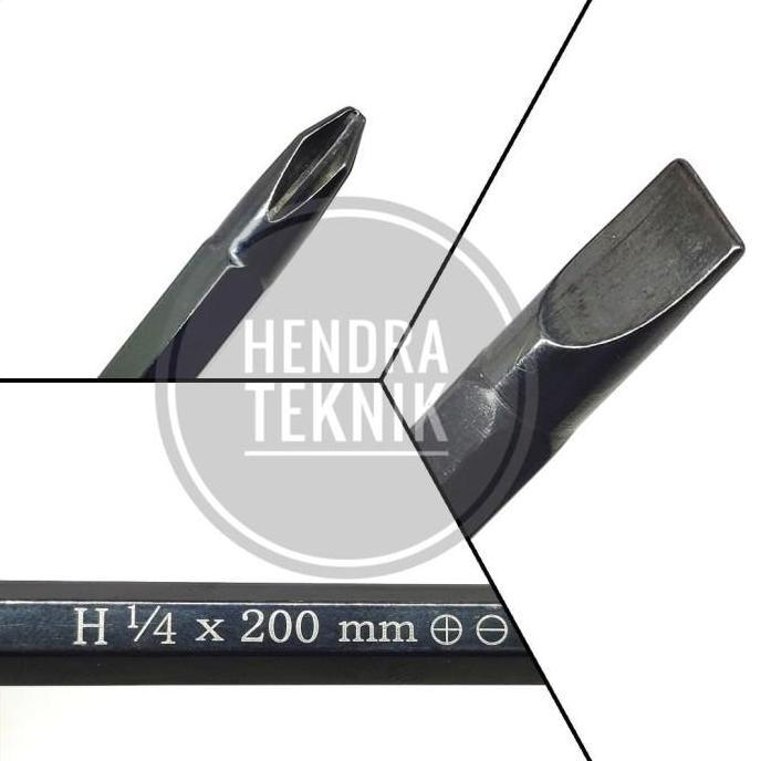 OBENG BB 8" OBENG 2WAY GAGANG KARET 20CM OBENG BOLAK BALIK PANJANG 200