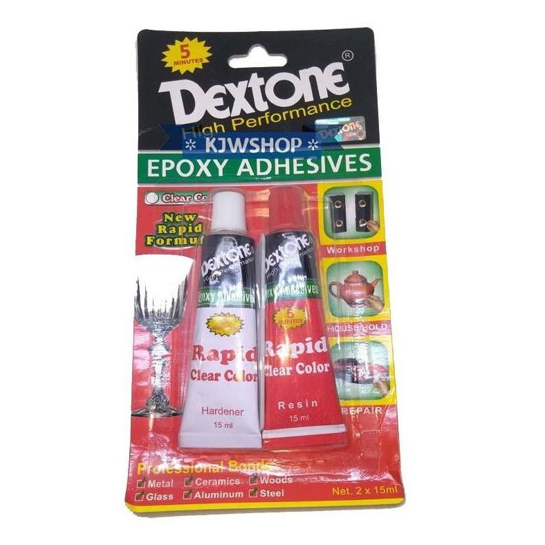 Epoxy Adhesive Rapid Lem Epoxy Clear Bening 2 Komponen 5menit Dextone