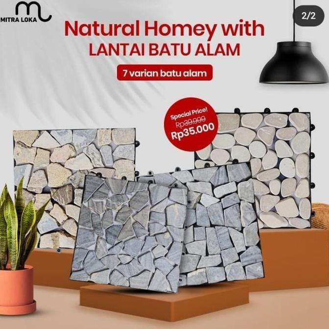 Mitra Loka Ubin Batu Alam Decking Tile Lantai Batu Taman Outdoor