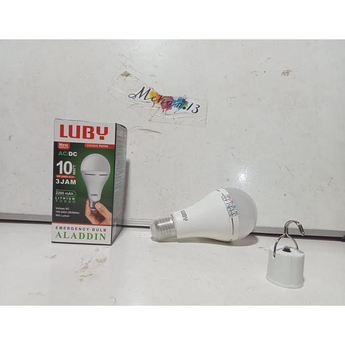 Lampu LED Emergency LUBY Aladdin 10 Watt / Lampu AC DC 10 Watt
