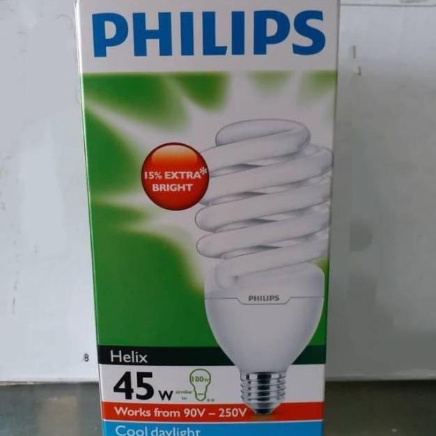 Lampu PHILIPS 45 WATT HELIX LAMPU SPIRAL TORNADO JUMBO
