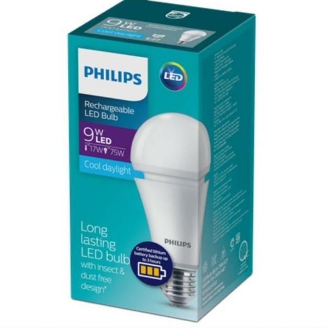 PHILIPS Lampu Emergency LED Bulb Rechargeable 9 Watt