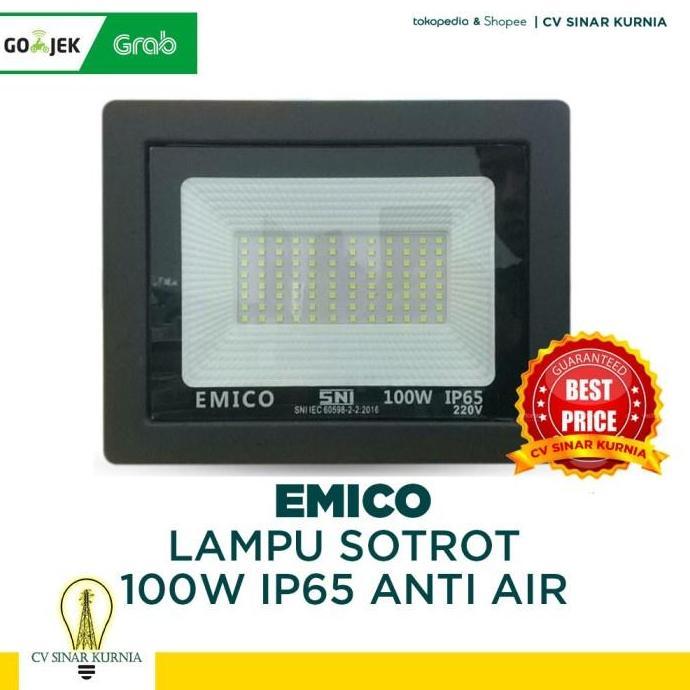 Lampu Sorot Emico/Lampu LED 100 Watt IP65 ANTI AIR EMICO/Putih