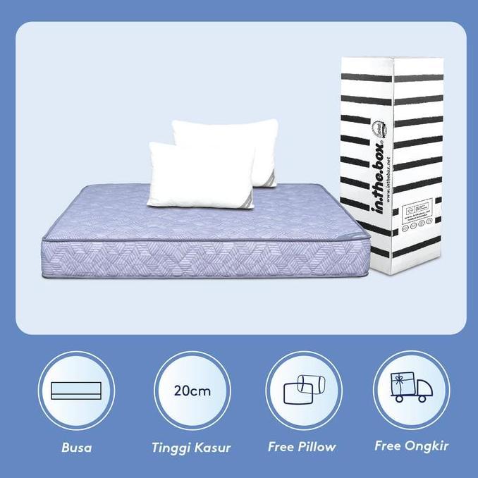 Kasur Busa IN THE BOX HYBRID Ukuran 160x200 (Queen) FREE BANTAL