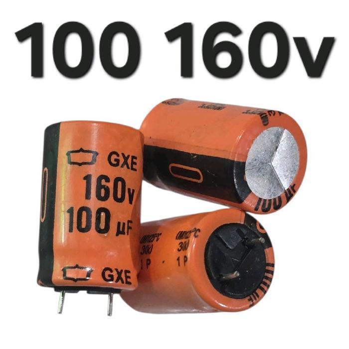 ( elko elko 100uf 160v )  100 uf 160 v volt 160v100uf 160v100 85 105 100uf 100mf 100 uf mf micro mik